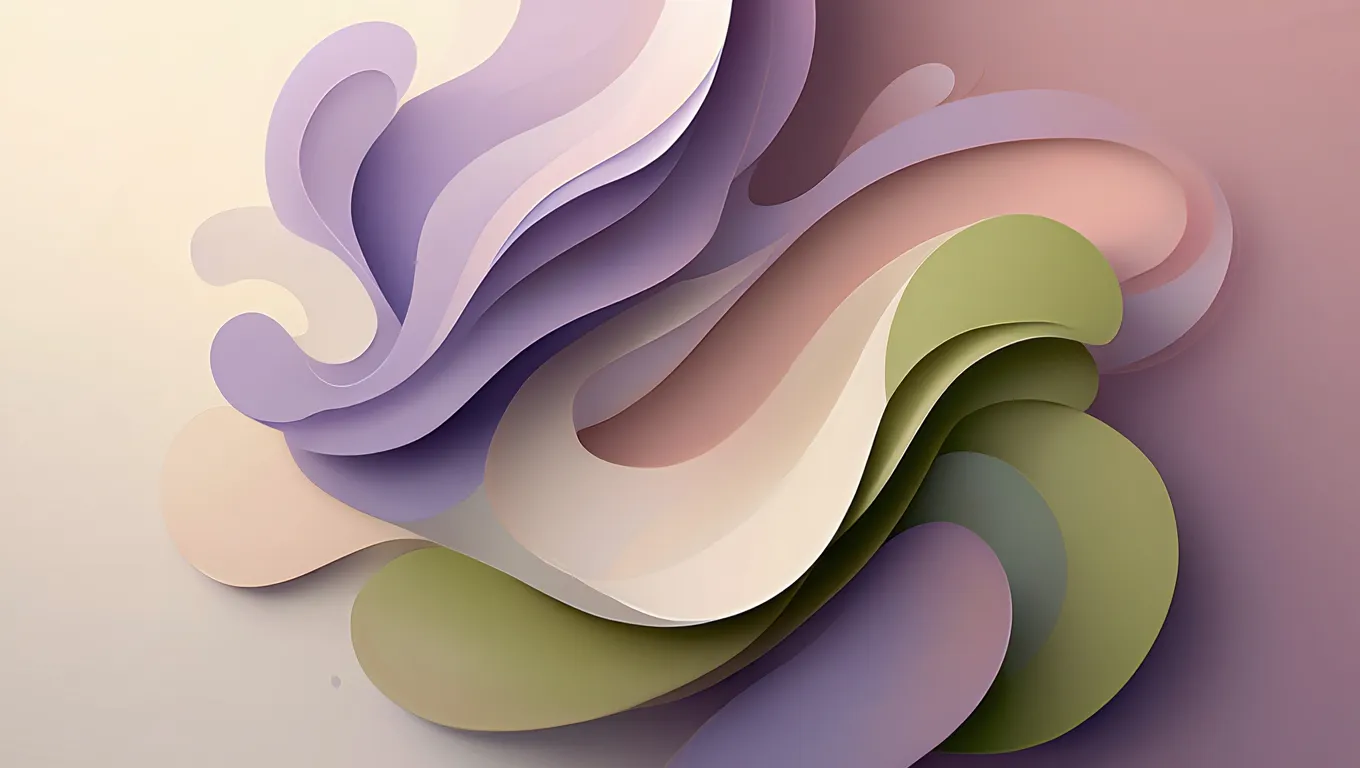 Abstract illustration of soft shapes representing calm and mental clarity